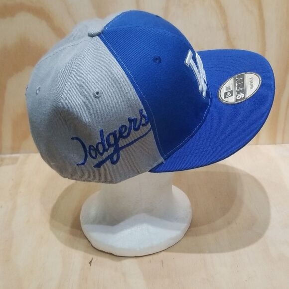 Los Angeles Dodgers New Era Gameday Sideswipe 59FIFTY Fitted Hat - Royal/Gray - Picture 4 of 8